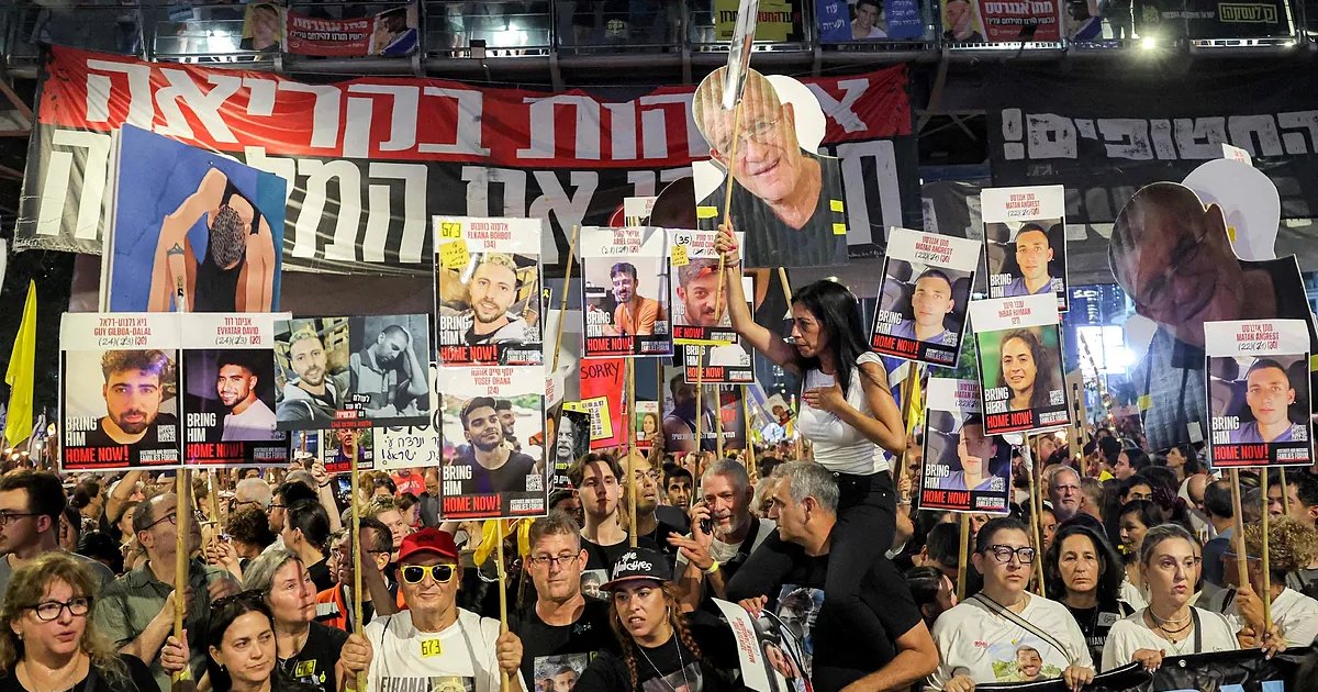 Huelga general en Israel para exigir la vuelta de los rehenes Huelga general en Israel para exigir la vuelta de los rehenes