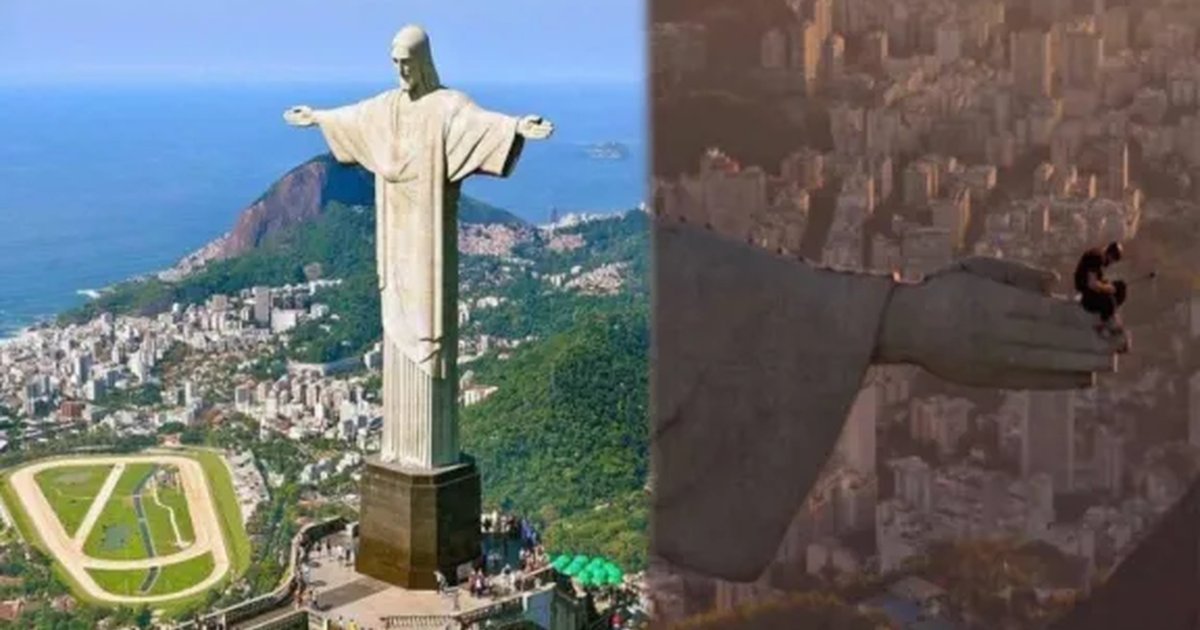 Brasil: Hombre subió al Cristo Redentor para lanzarse en parapente Brasil: Hombre subió al Cristo Redentor para lanzarse en parapente