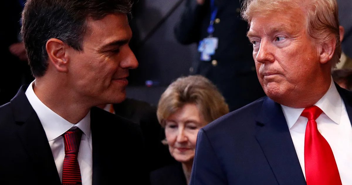 Los aliados de la OTAN avisan de la crisis «política» entre EEUU y España: «Demuestra la opinión que Trump tiene de Sánchez, pensar en elevar el gasto no le haría daño» Los aliados de la OTAN avisan de la crisis «política» entre EEUU y España: «Demuestra la opinión que Trump tiene de Sánchez, pensar en elevar el gasto no le haría daño»