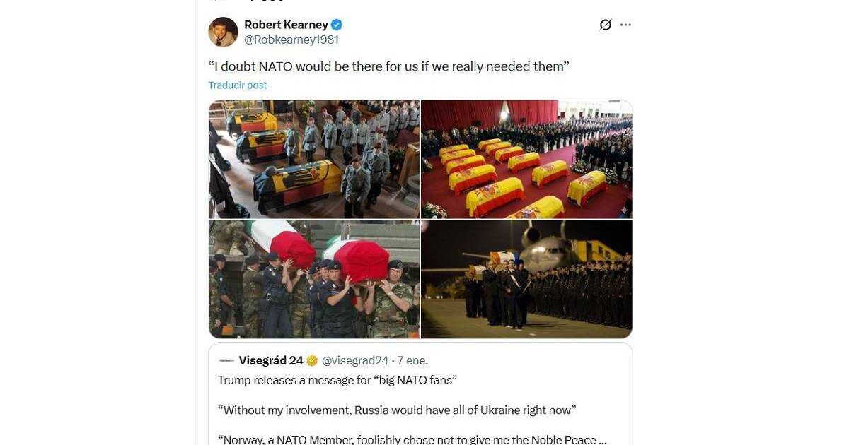 Ataúdes de soldados españoles para responder a las críticas de Trump contra la OTAN